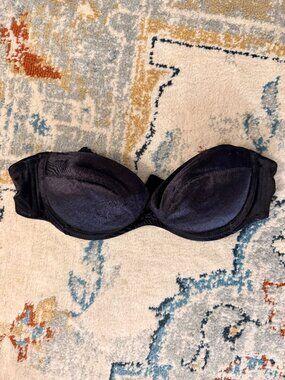 Wonderbra Black Strapless Push-Up Bra | Convertible | Underwire | Size 36A